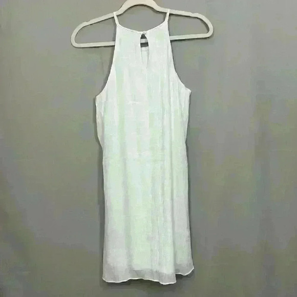 A Byer Womens M White Embroidered Halter Midi Dress Sleeveless Boho Cottagecore - Picture 11 of 12